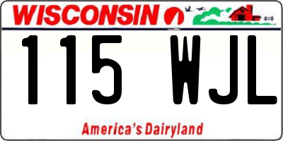 WI license plate 115WJL