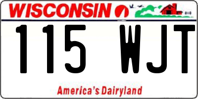 WI license plate 115WJT