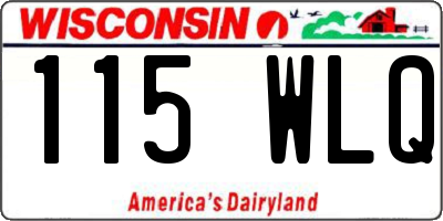 WI license plate 115WLQ
