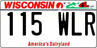 WI license plate 115WLR