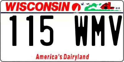 WI license plate 115WMV