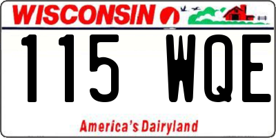 WI license plate 115WQE
