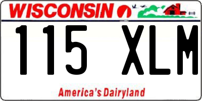 WI license plate 115XLM