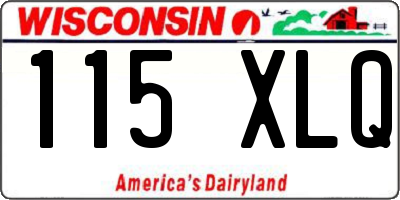 WI license plate 115XLQ