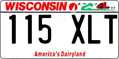 WI license plate 115XLT