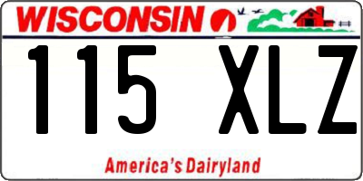 WI license plate 115XLZ