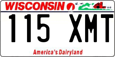 WI license plate 115XMT