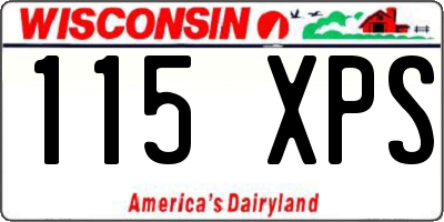 WI license plate 115XPS