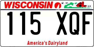 WI license plate 115XQF