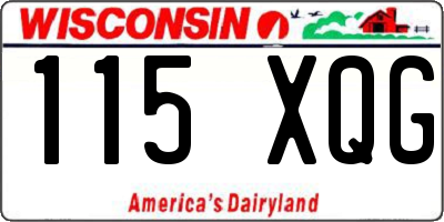 WI license plate 115XQG