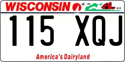 WI license plate 115XQJ