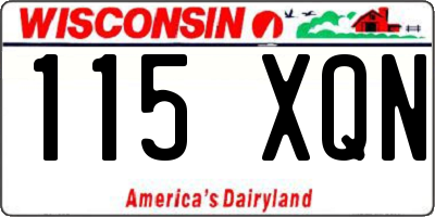 WI license plate 115XQN