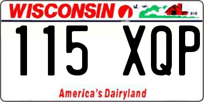 WI license plate 115XQP
