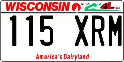 WI license plate 115XRM