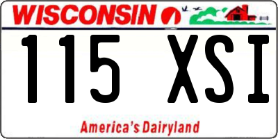 WI license plate 115XSI