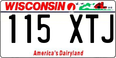 WI license plate 115XTJ