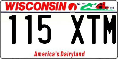 WI license plate 115XTM