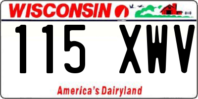 WI license plate 115XWV