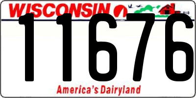 WI license plate 11676