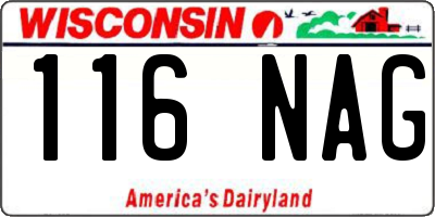 WI license plate 116NAG