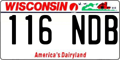 WI license plate 116NDB