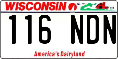 WI license plate 116NDN