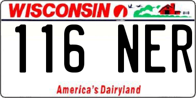 WI license plate 116NER