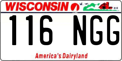 WI license plate 116NGG