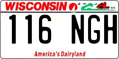 WI license plate 116NGH