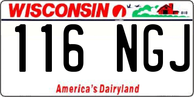 WI license plate 116NGJ