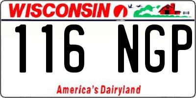 WI license plate 116NGP