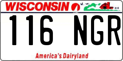 WI license plate 116NGR