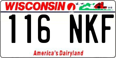 WI license plate 116NKF