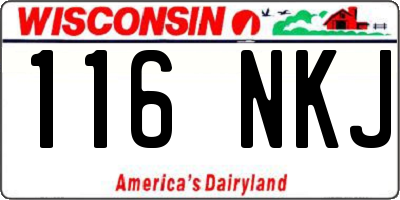 WI license plate 116NKJ