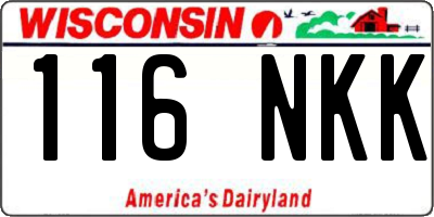 WI license plate 116NKK