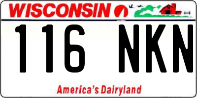 WI license plate 116NKN