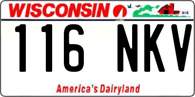 WI license plate 116NKV