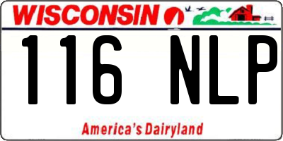 WI license plate 116NLP