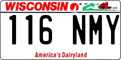 WI license plate 116NMY