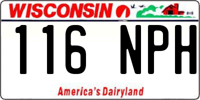 WI license plate 116NPH