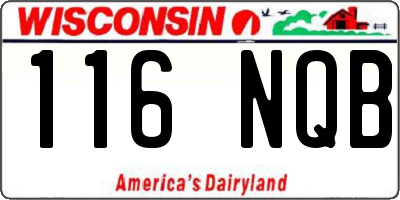 WI license plate 116NQB