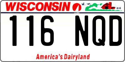 WI license plate 116NQD