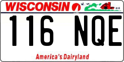 WI license plate 116NQE