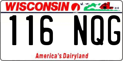 WI license plate 116NQG
