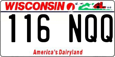 WI license plate 116NQQ