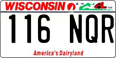 WI license plate 116NQR