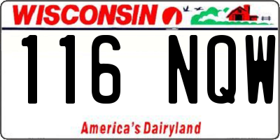 WI license plate 116NQW