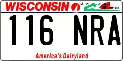 WI license plate 116NRA