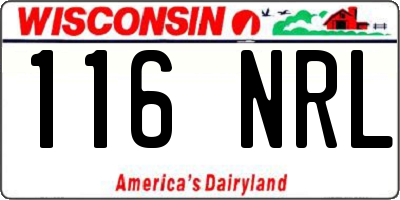 WI license plate 116NRL