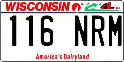 WI license plate 116NRM